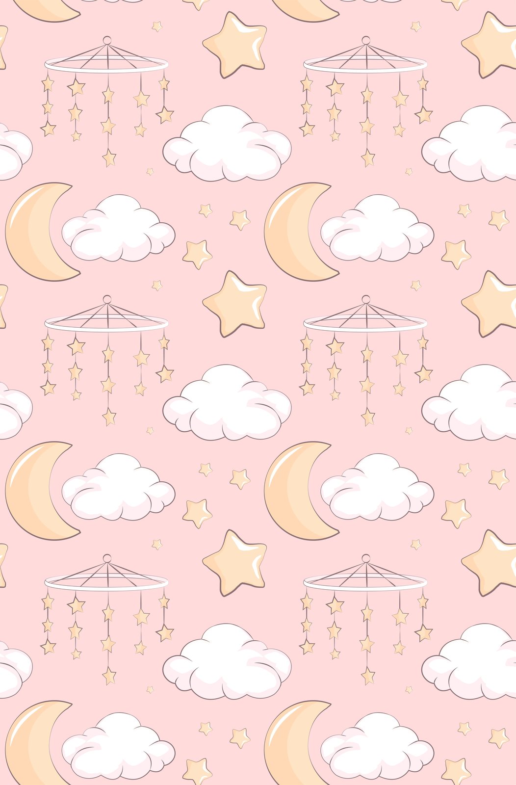 Dreamy Nursery Moon & Stars Wall Art