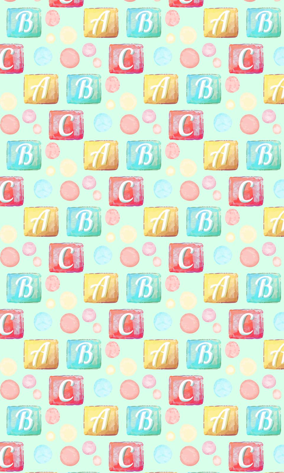 ABC Blocks Watercolor Delight Wall Art