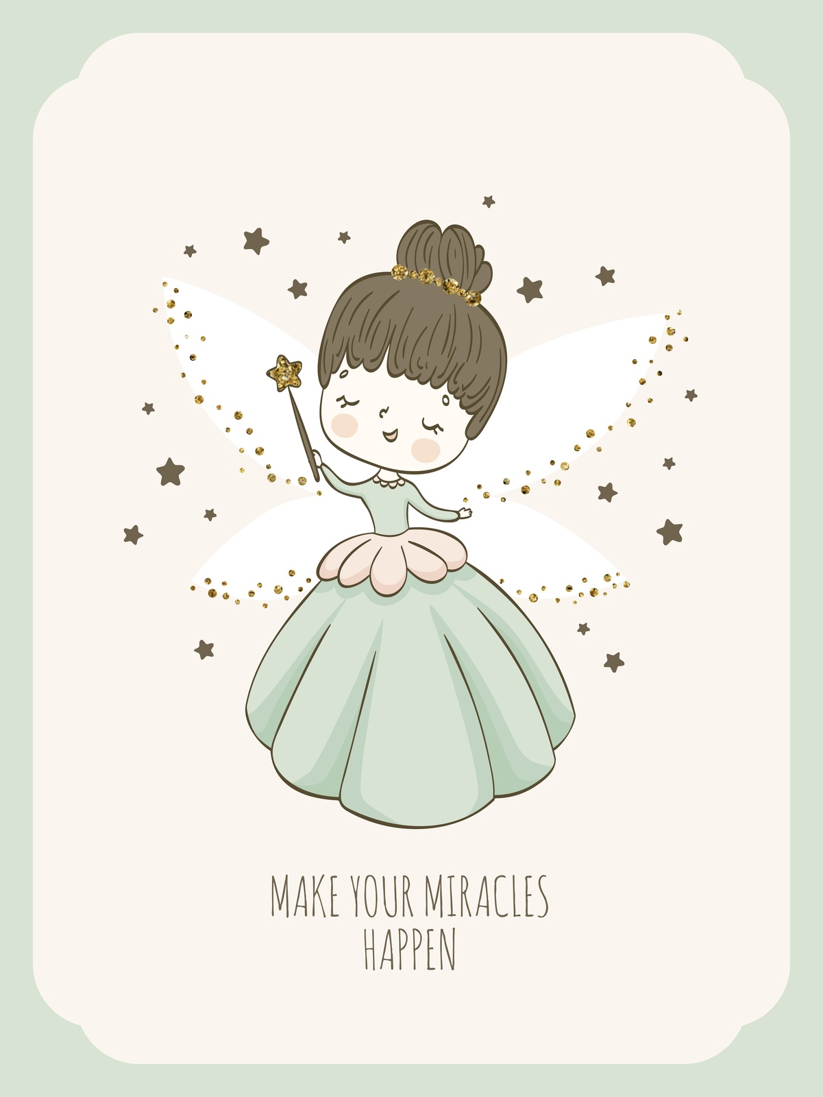 Whimsical Fairy "Make Your Miracles Happen" Wall Art