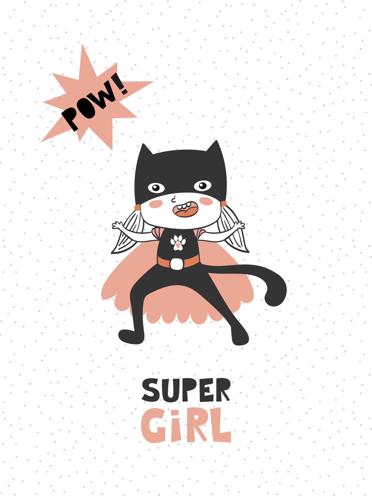 Super Girl Superhero Art Wall Art