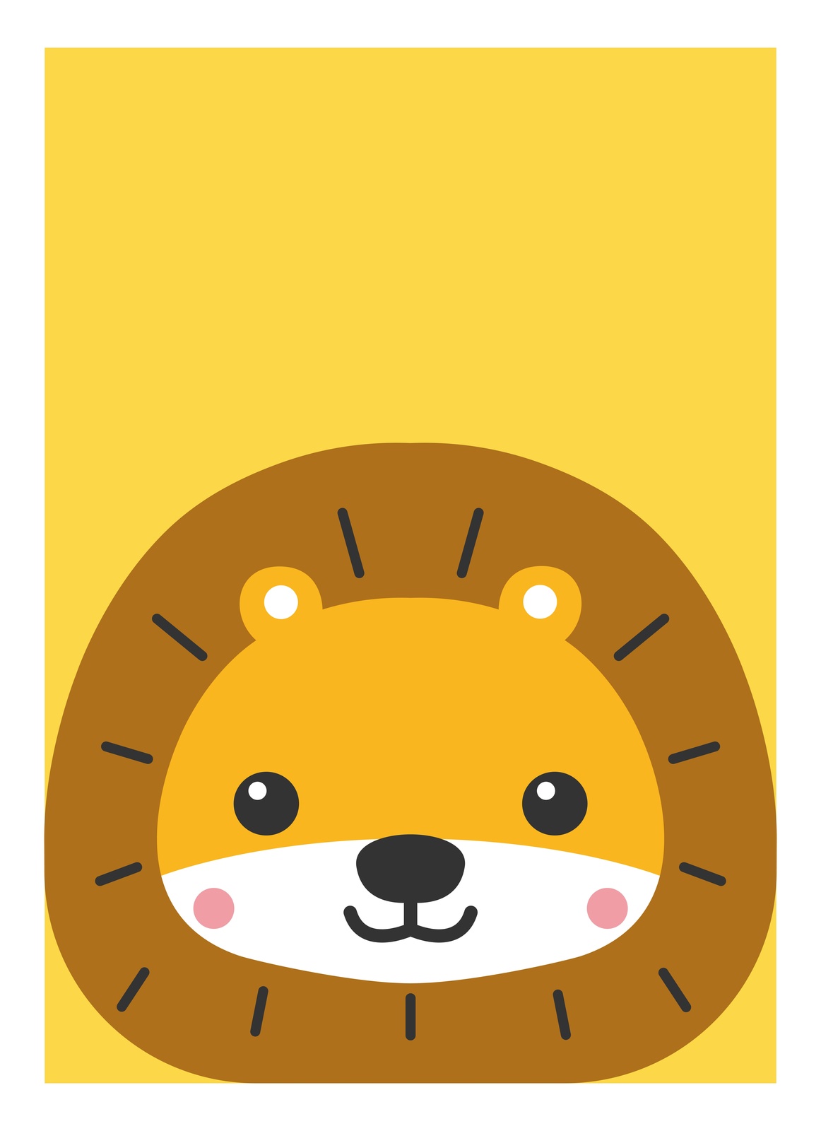 Cute Lion Cub Safari Nursery Wall Art