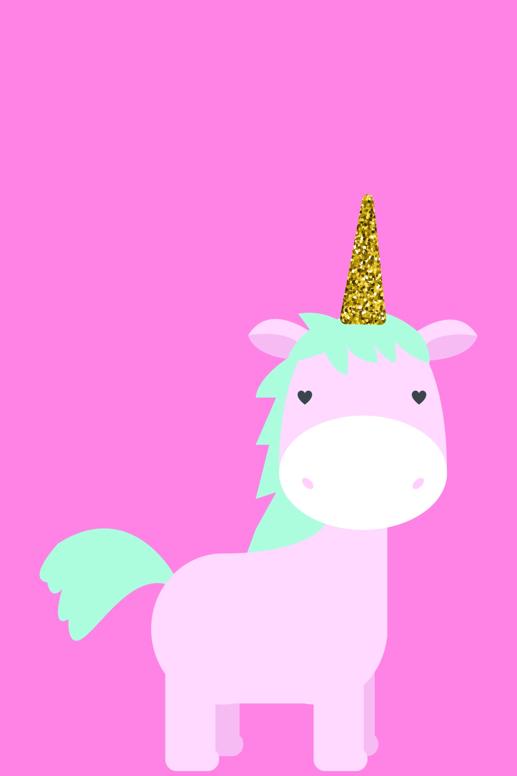 Sparkling Unicorn Kids Room Wall Art Wall Art