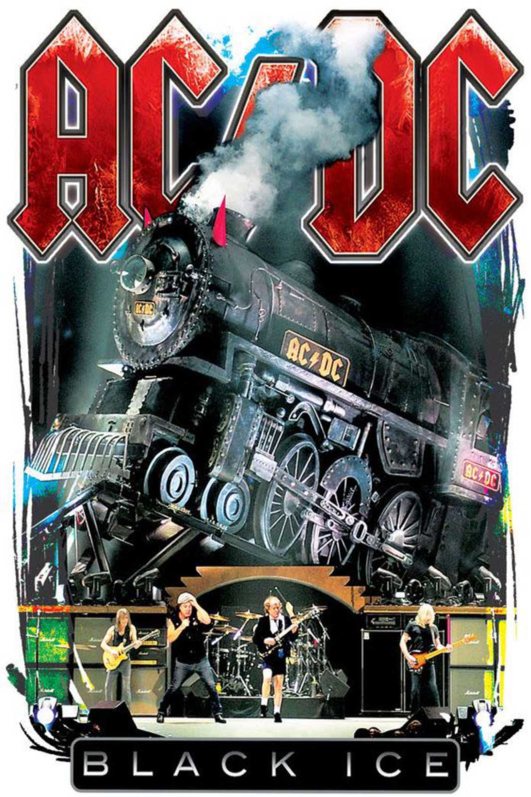 AC/DC Black Ice Train Rock Band Wall Art