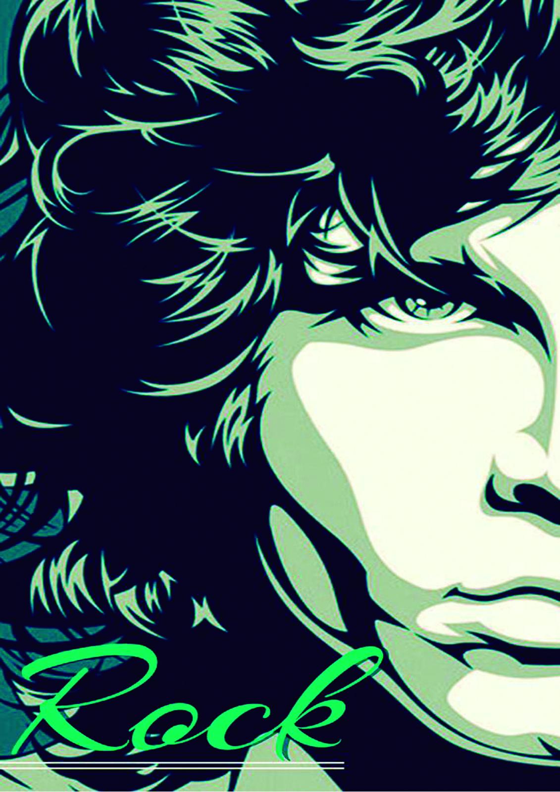 Iconic Rock Legend Portrait Wall Art