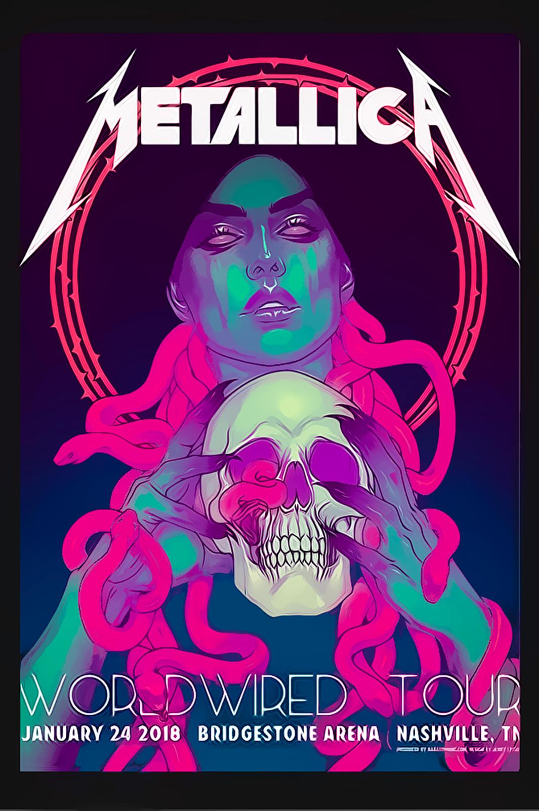 Metallica WorldWired Tour Skull Art Wall Art