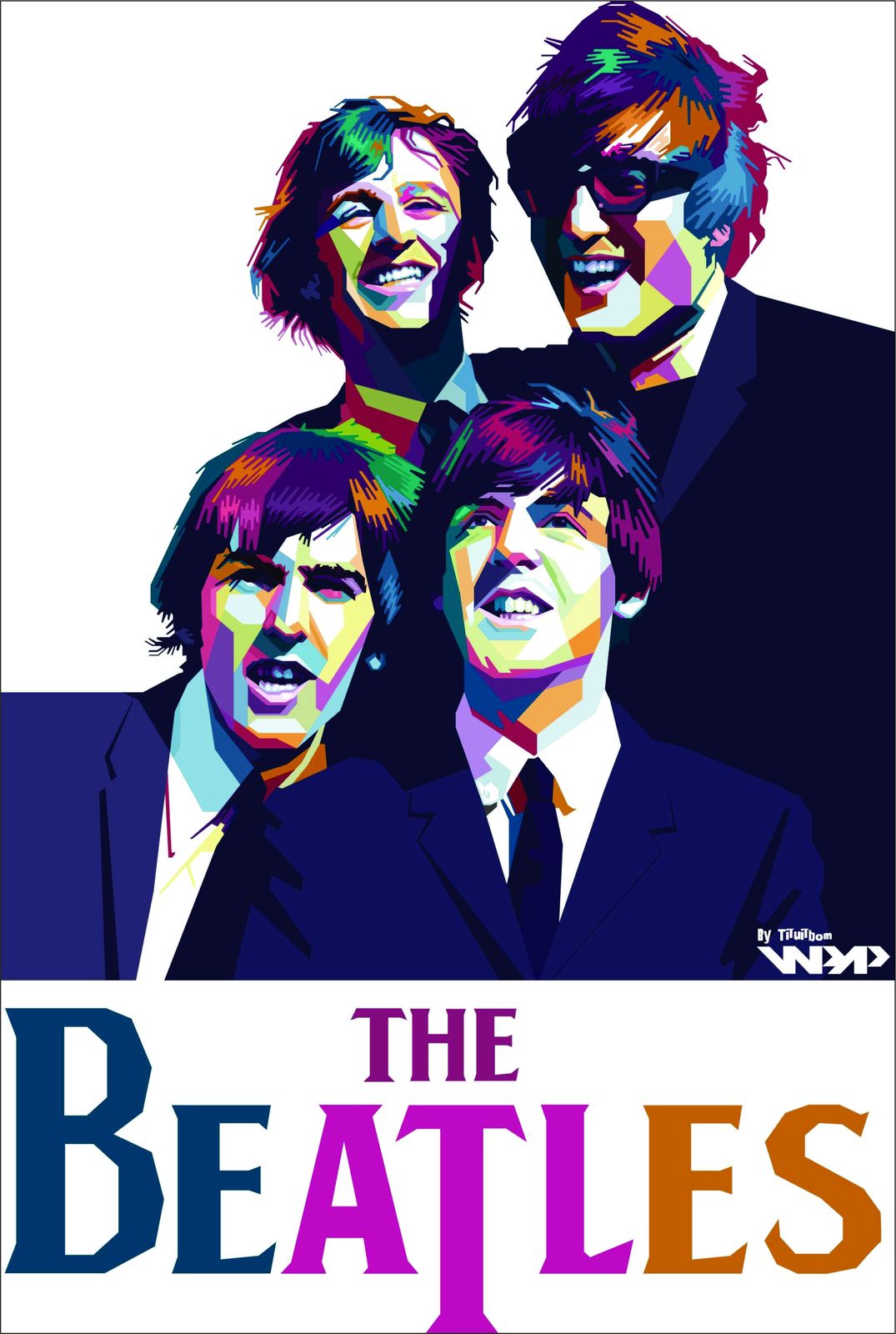 Vibrant Pop Art Beatles Wall Art