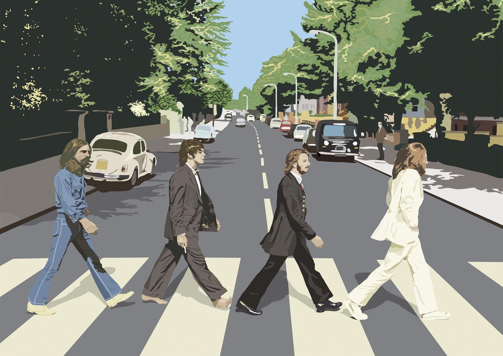 Iconic Abbey Road Band Crossing Wall Art