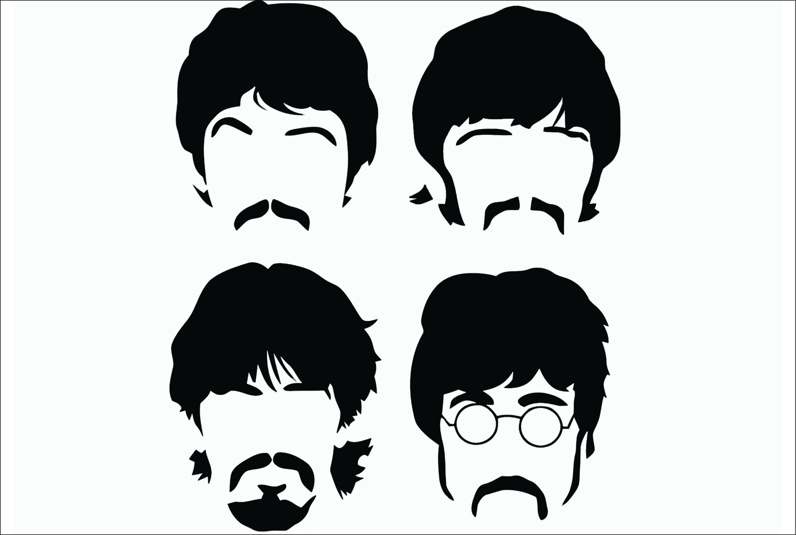 Iconic Rock Band Silhouette Art Wall Art