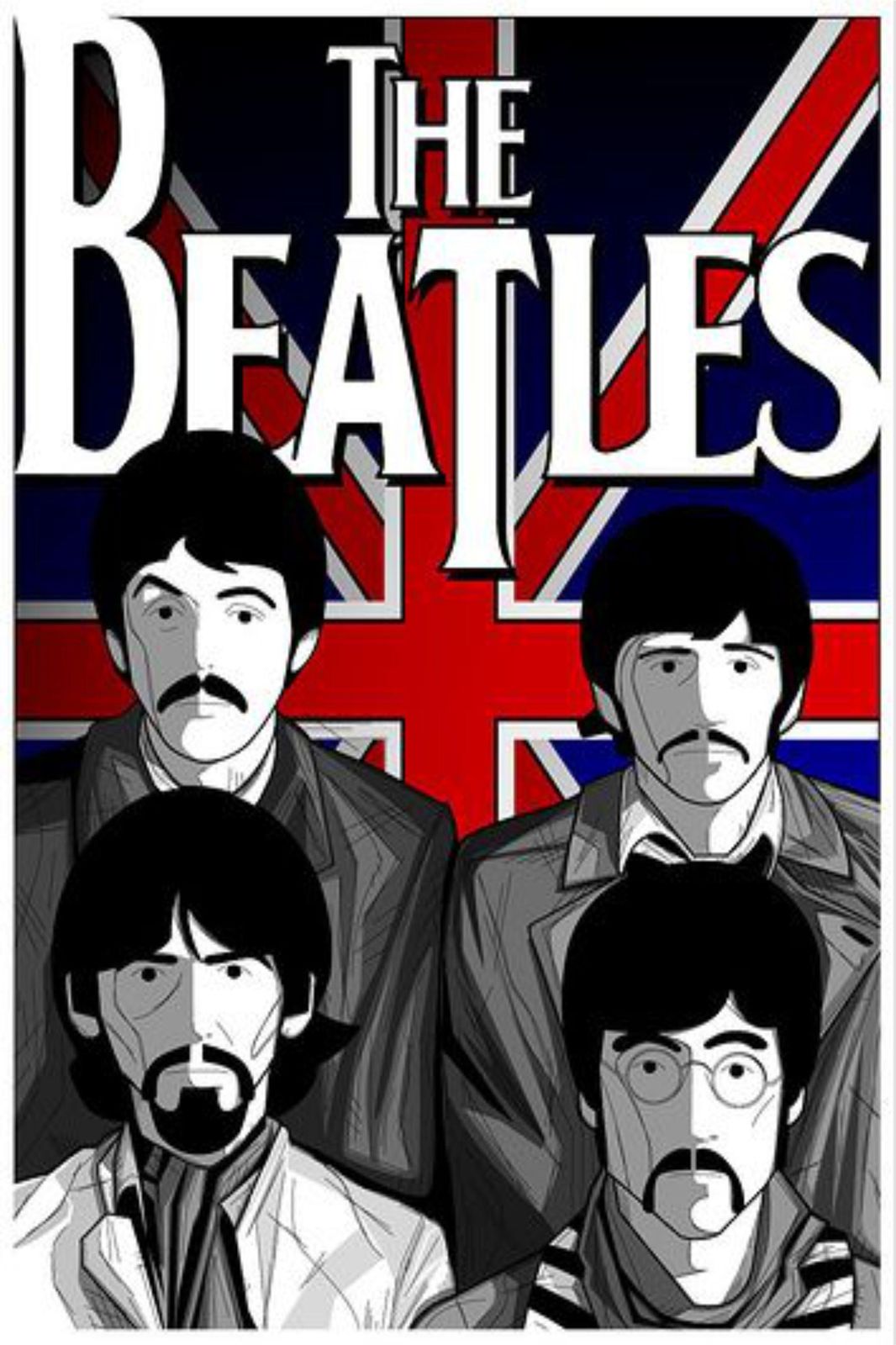 The Beatles Iconic Union Jack Wall Art