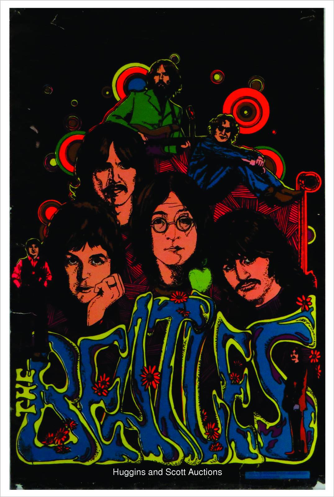 Psychedelic Beatles Portrait Wall Art