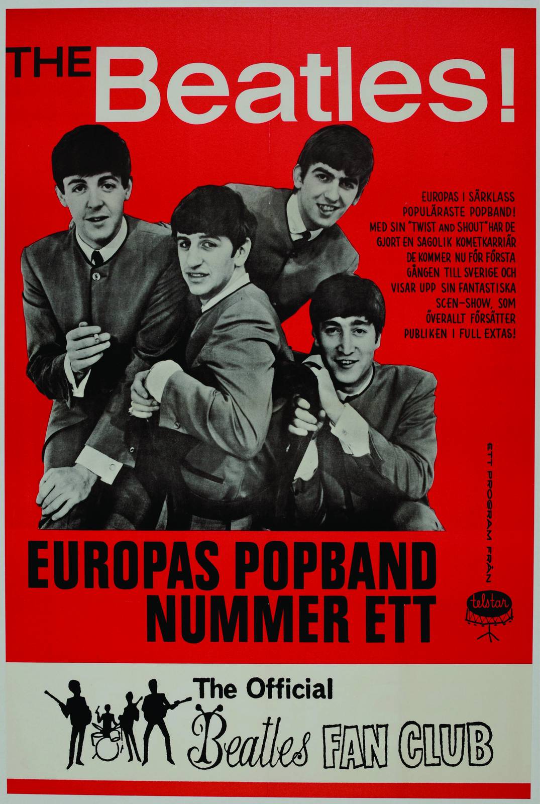 Vintage The Beatles European Tour Wall Art