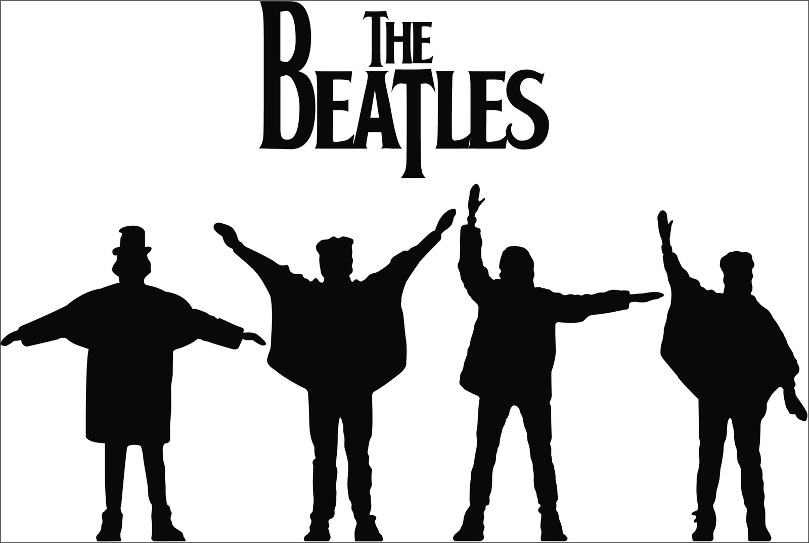 Iconic Beatles Silhouette Wall Art