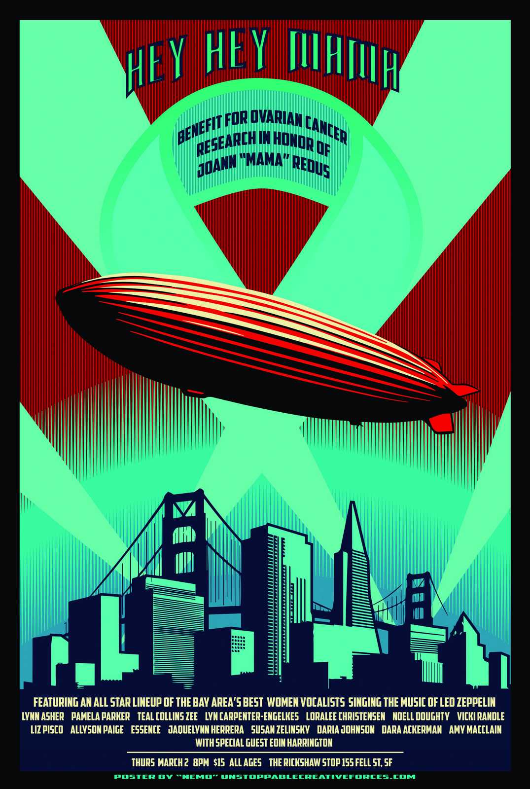 Vintage Airship Cityscape Wall Art