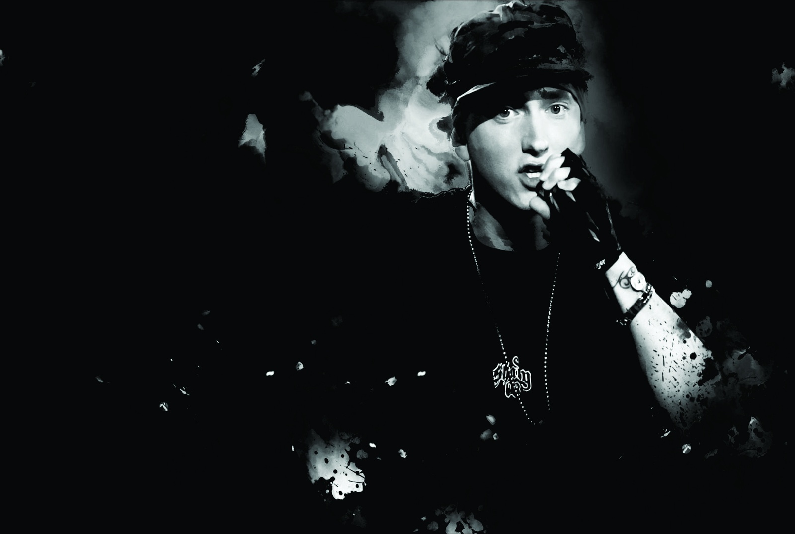 Eminem "Slim Shady" Black & White Wall Art
