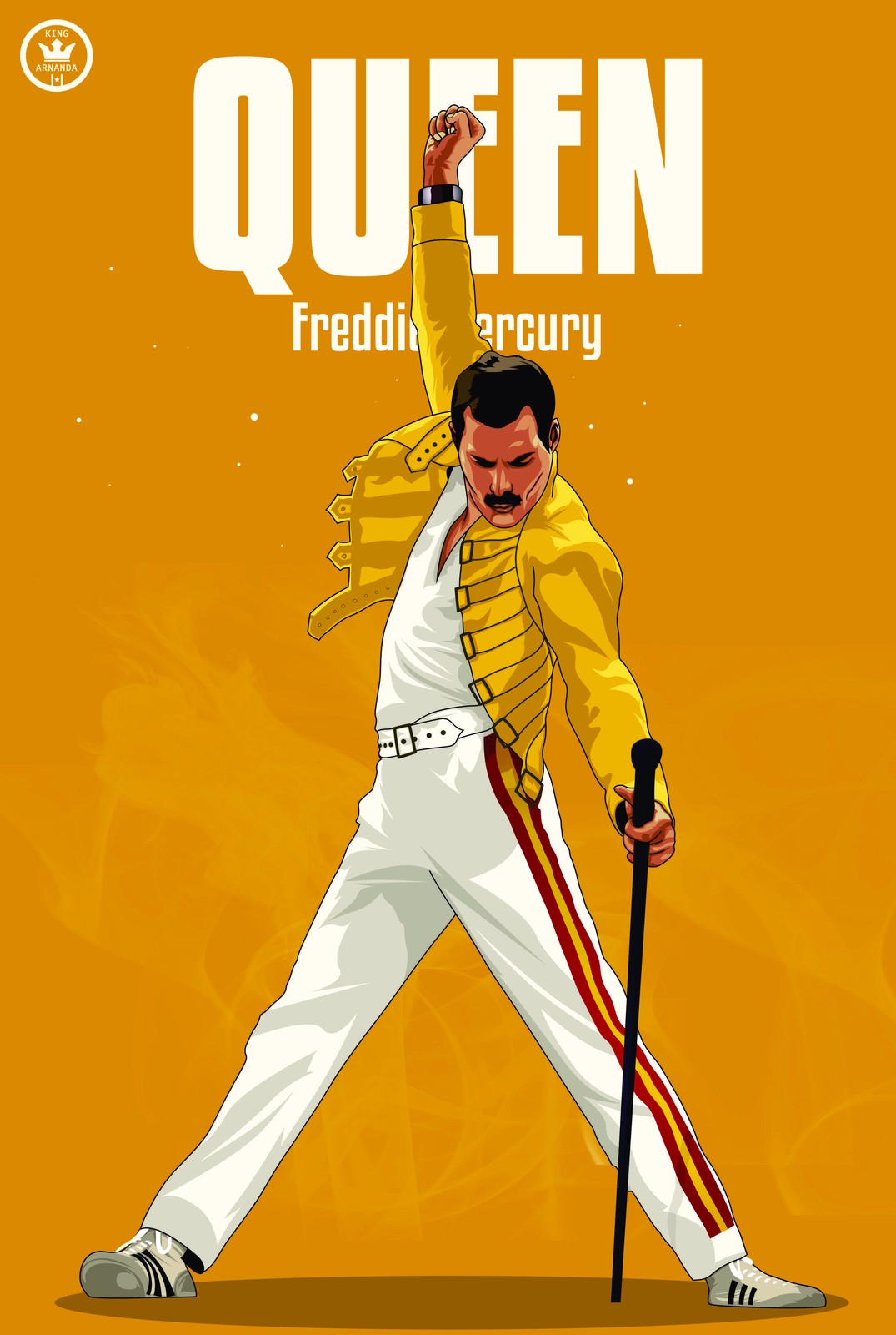 Iconic Freddie Mercury 'Queen' Wall Art