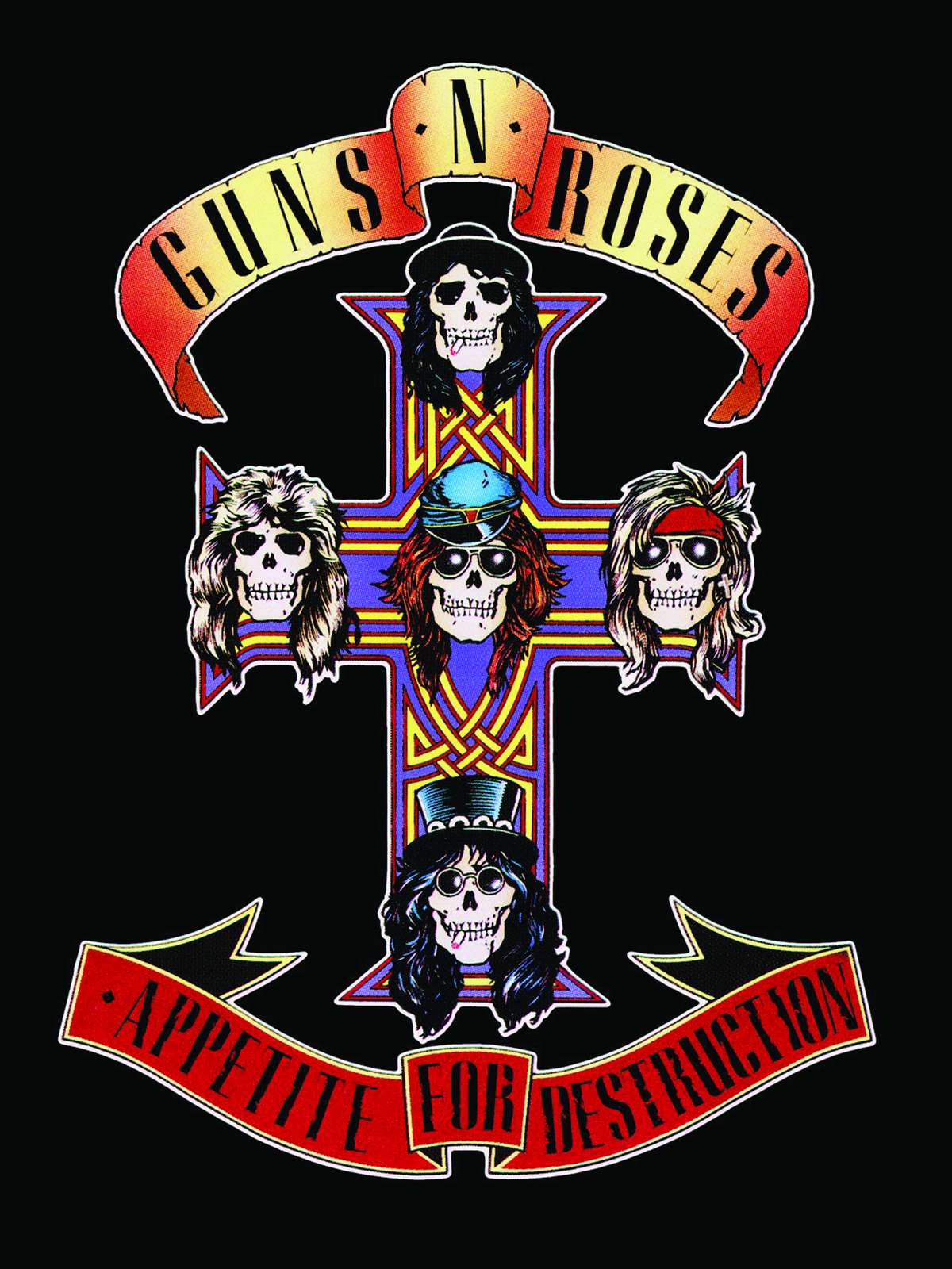 Guns N Roses Appetite for Destruction Skull Wall Art