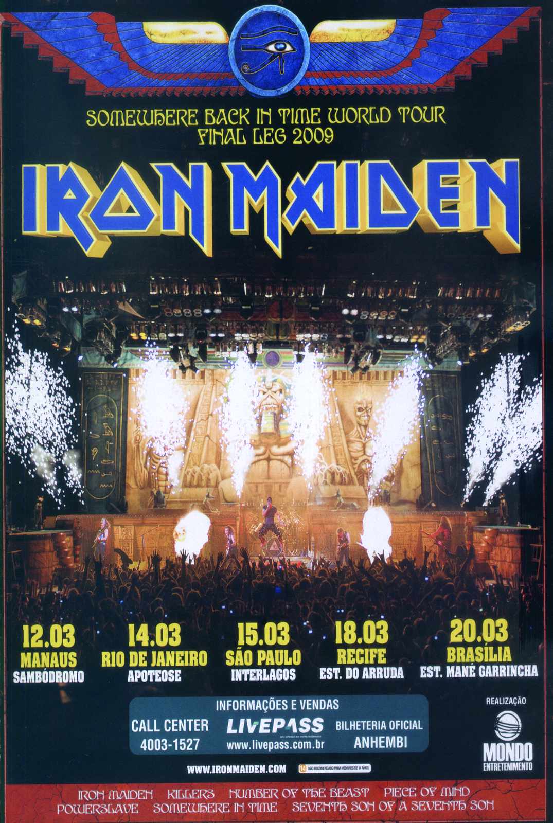 Epic Iron Maiden "Somewhere Back In Time" Wall Art