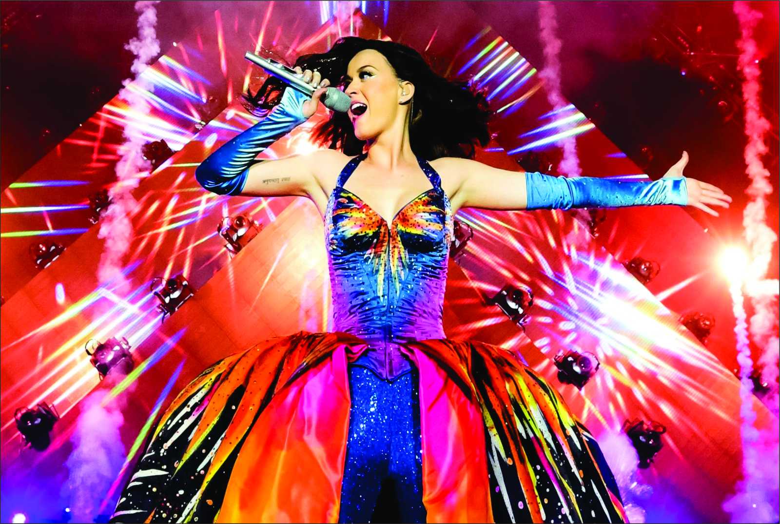 Katy Perry Energetic Performance Wall Art