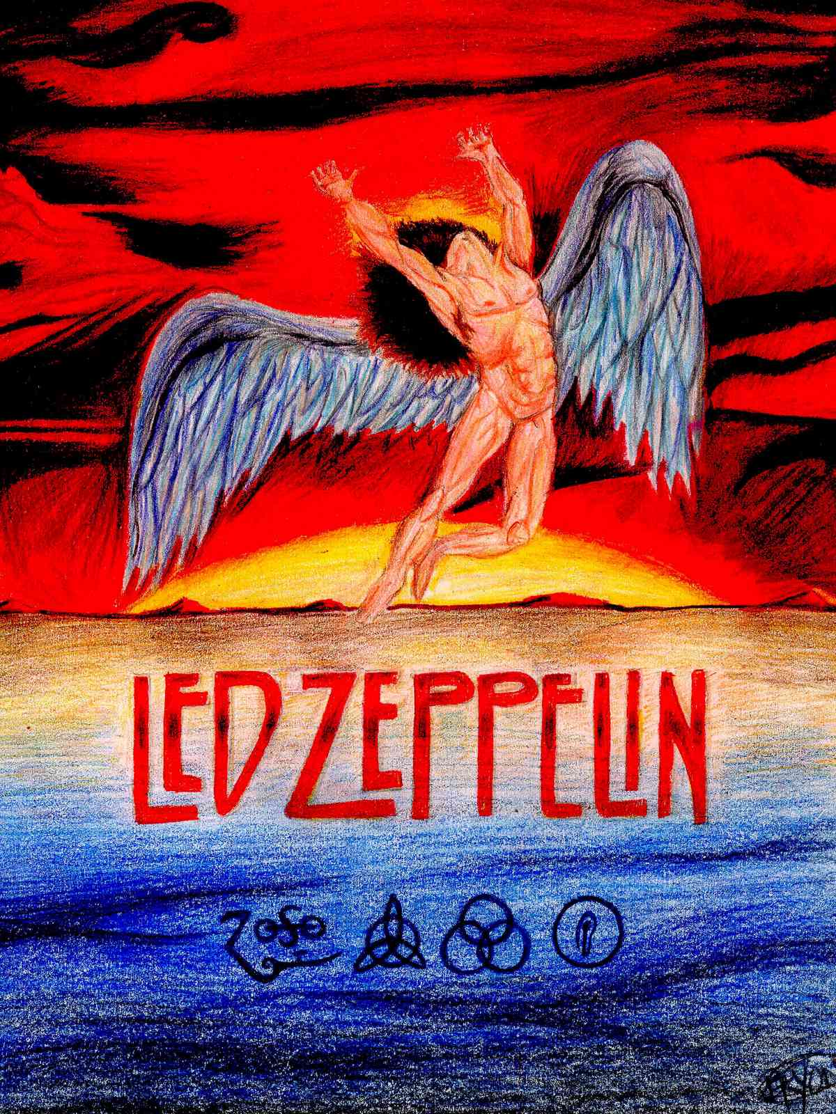 Icarus Landing LED Zeppelin Wall Art