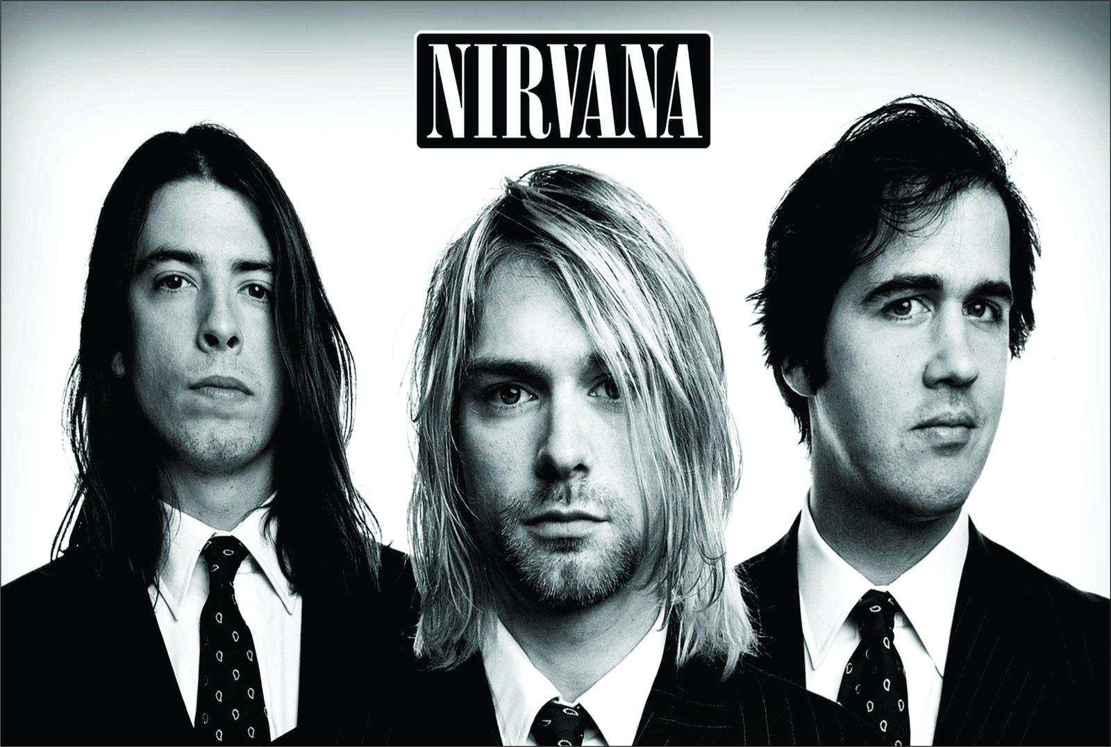 Iconic Nirvana Band Portrait Wall Art