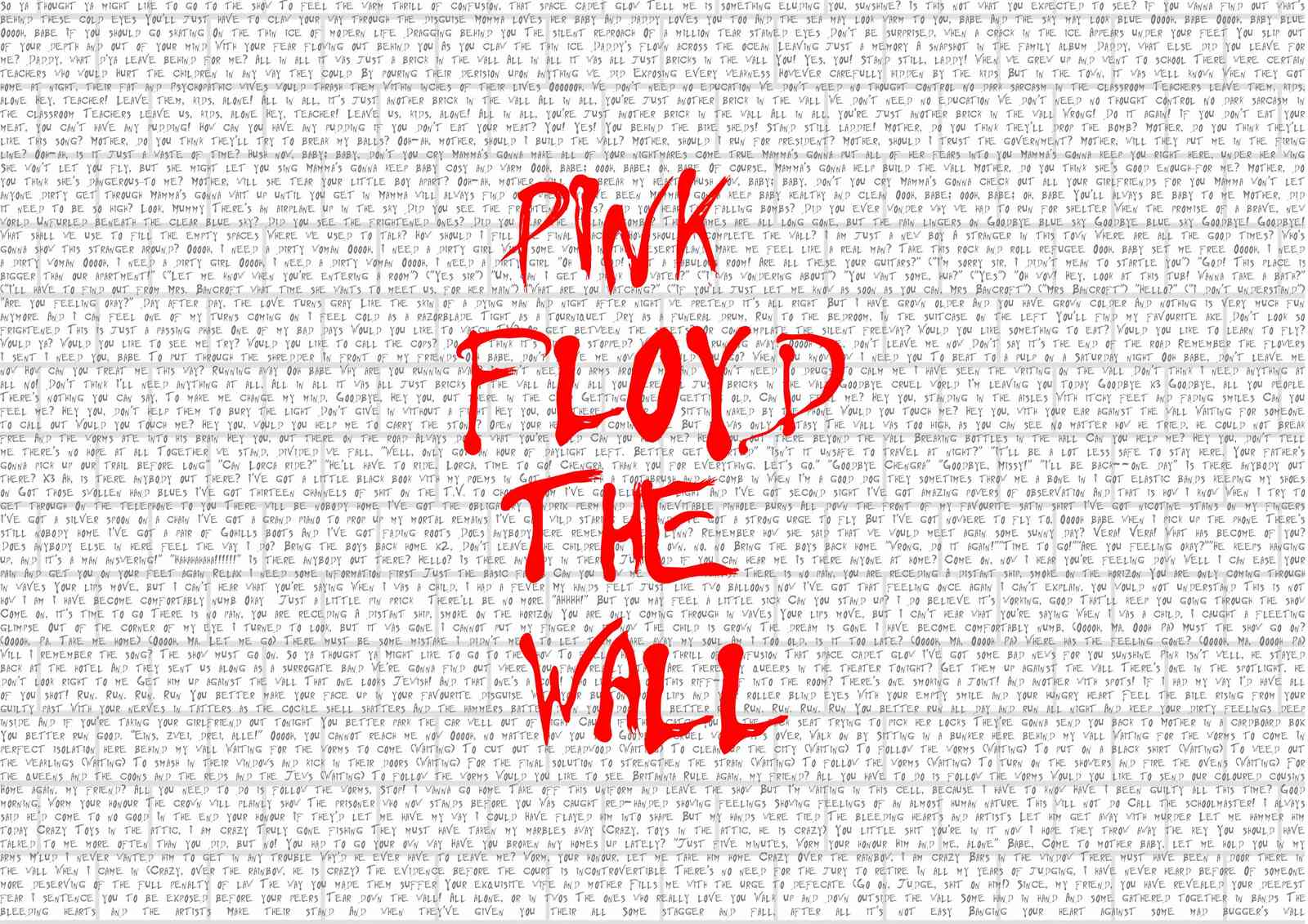 Pink Floyd The Wall Art Wall Art