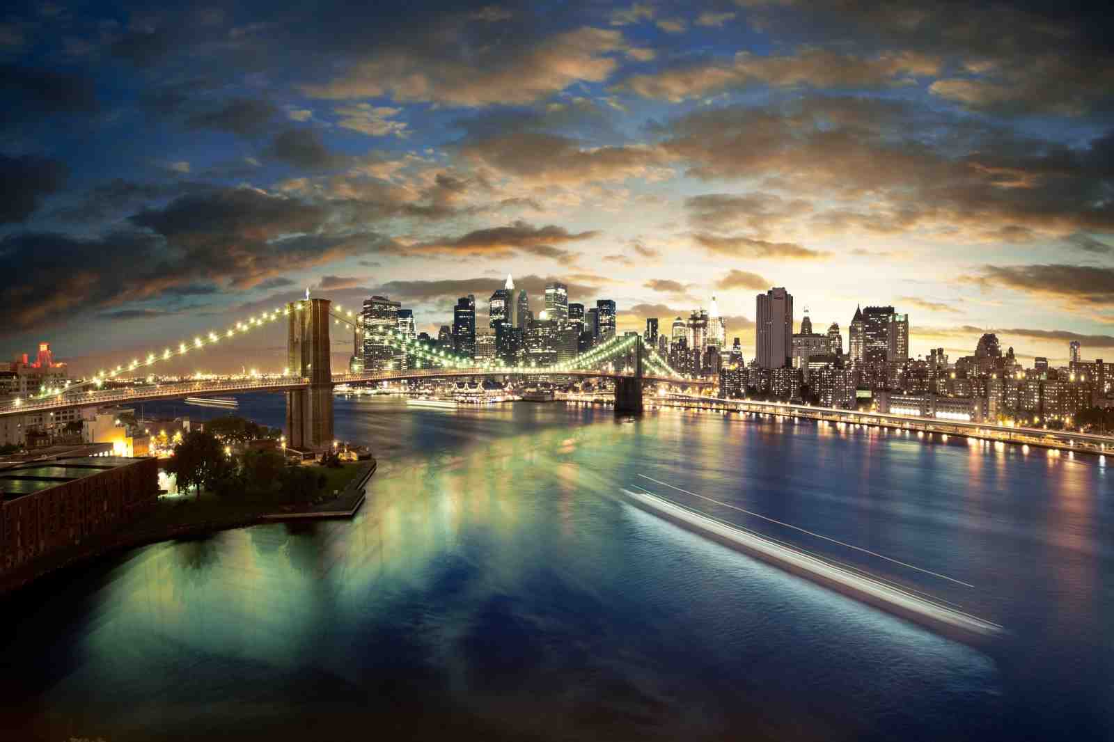 New York City Skyline Brooklyn Bridge Wall Art