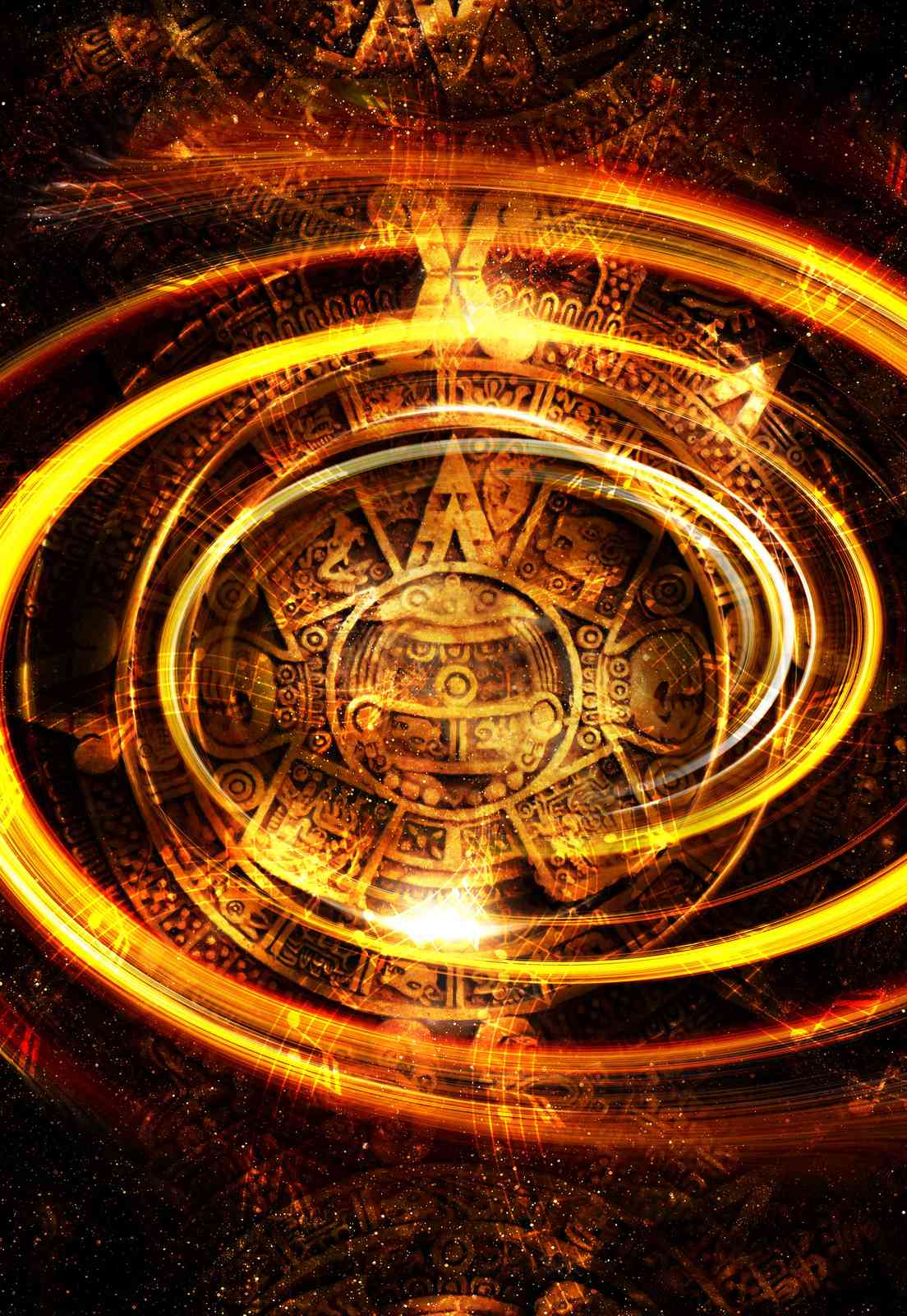 Mystic Aztec Sun Stone Wall Art