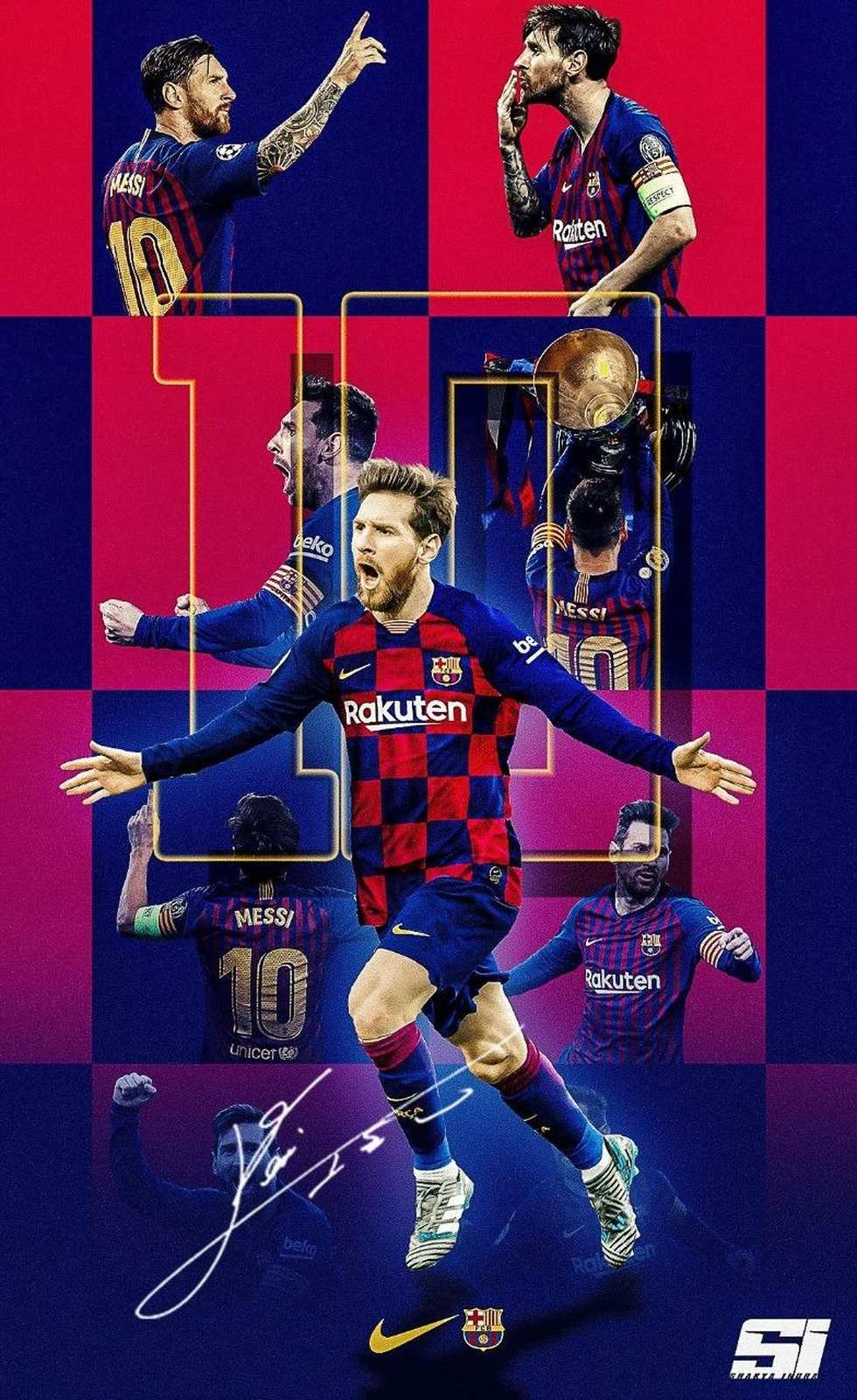 Lionel Messi Goal Celebration Poster Wall Art