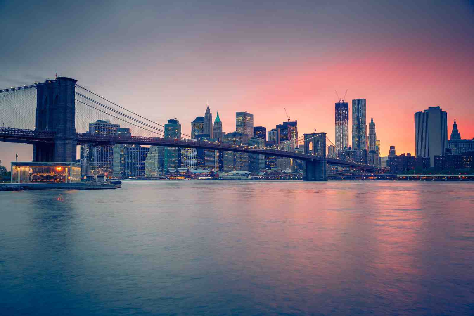 New York City Skyline Brooklyn Bridge Wall Art