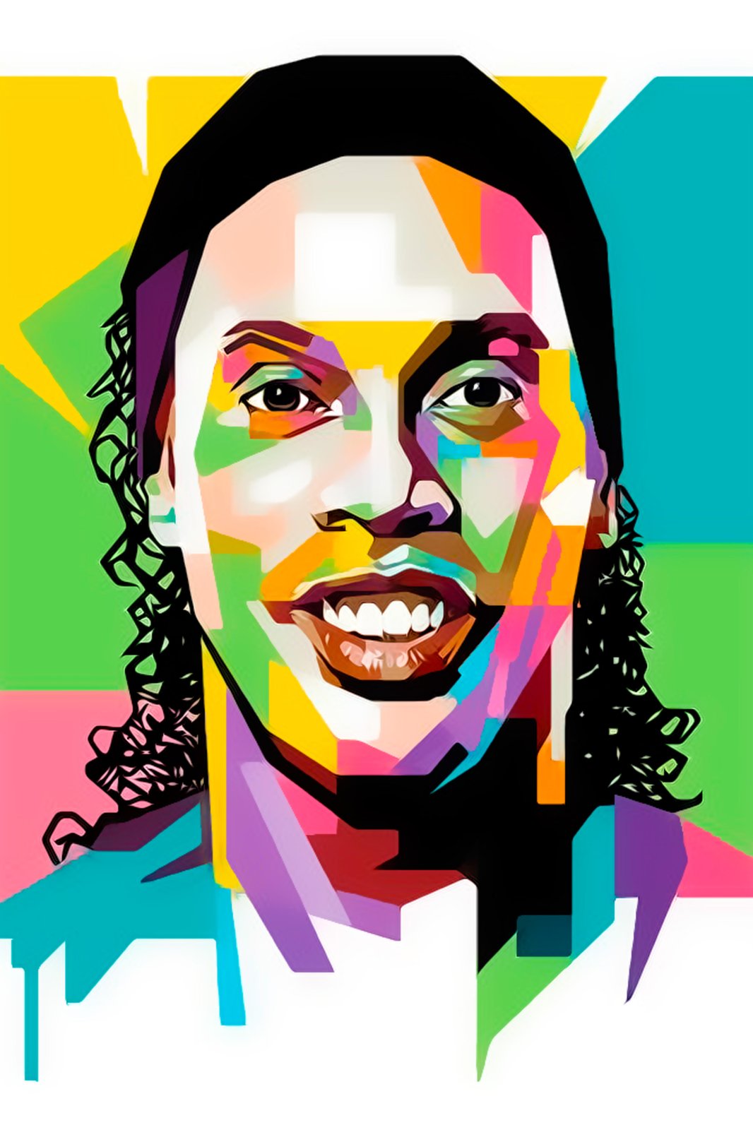 Vibrant Ronaldinho Pop Art Wall Art