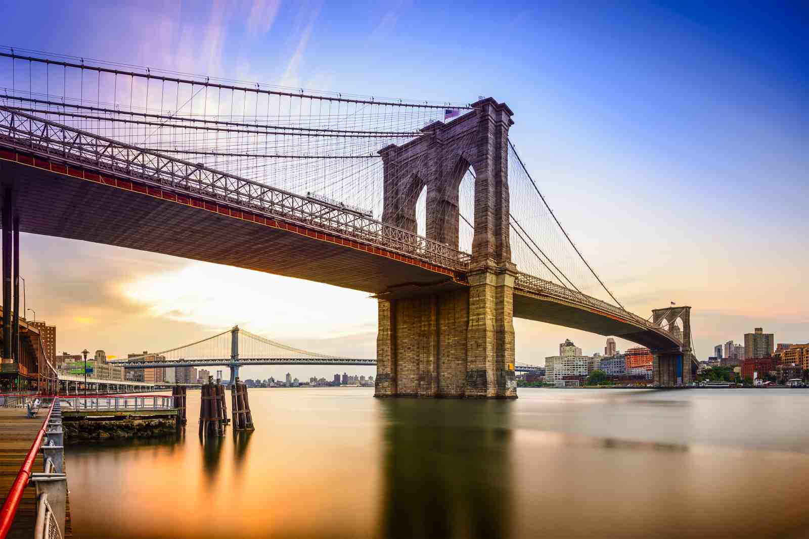 Iconic Brooklyn Bridge Sunset Wall Art