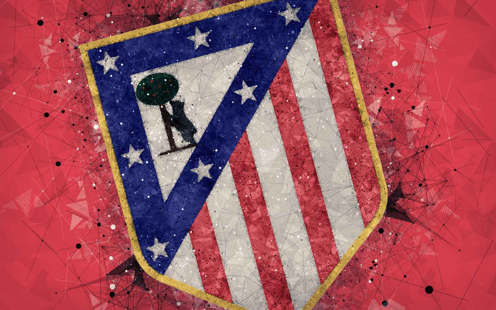 Atletico Madrid Crest Abstract Art Wall Art