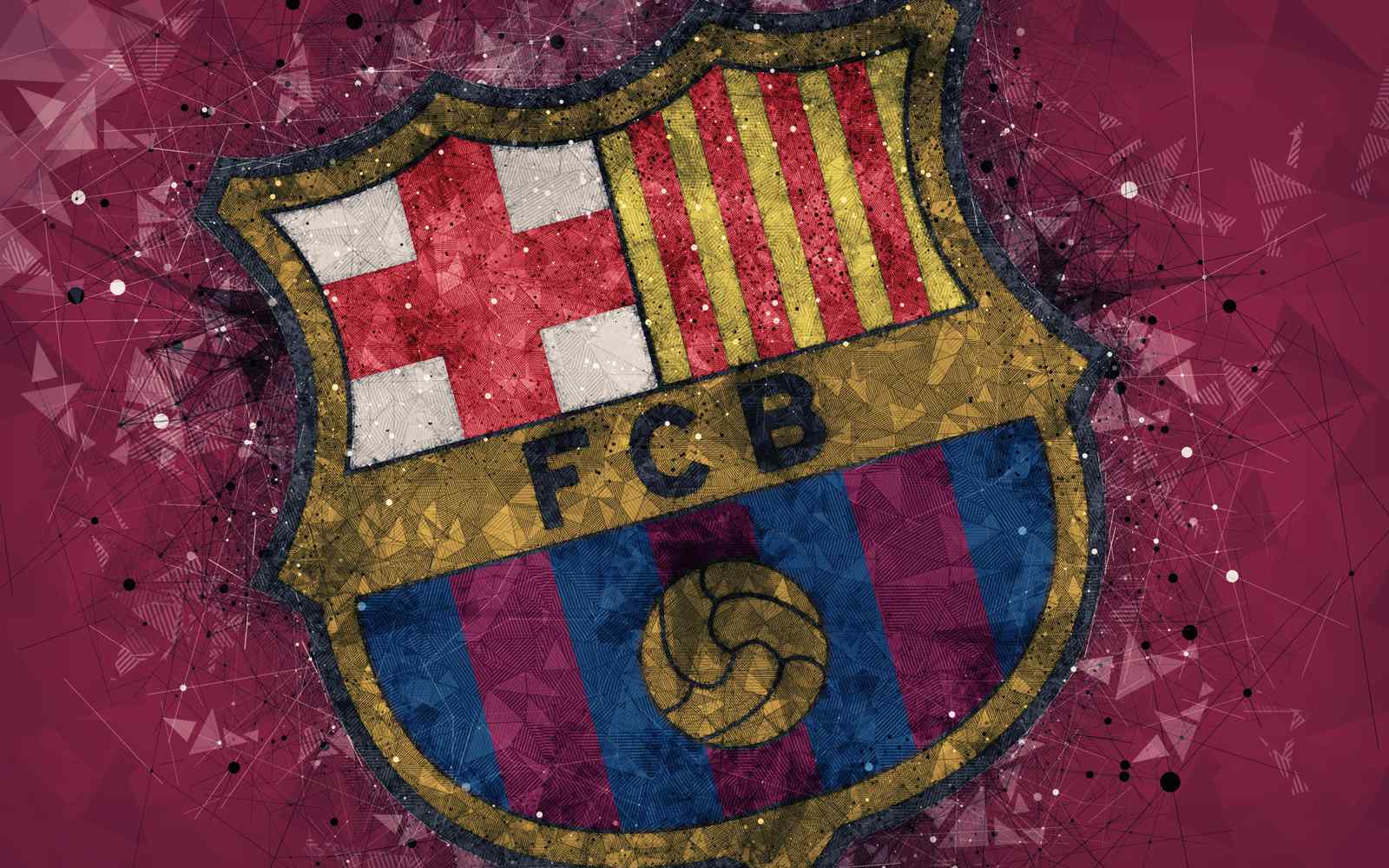 FC Barcelona Logo Geometric Art Wall Art