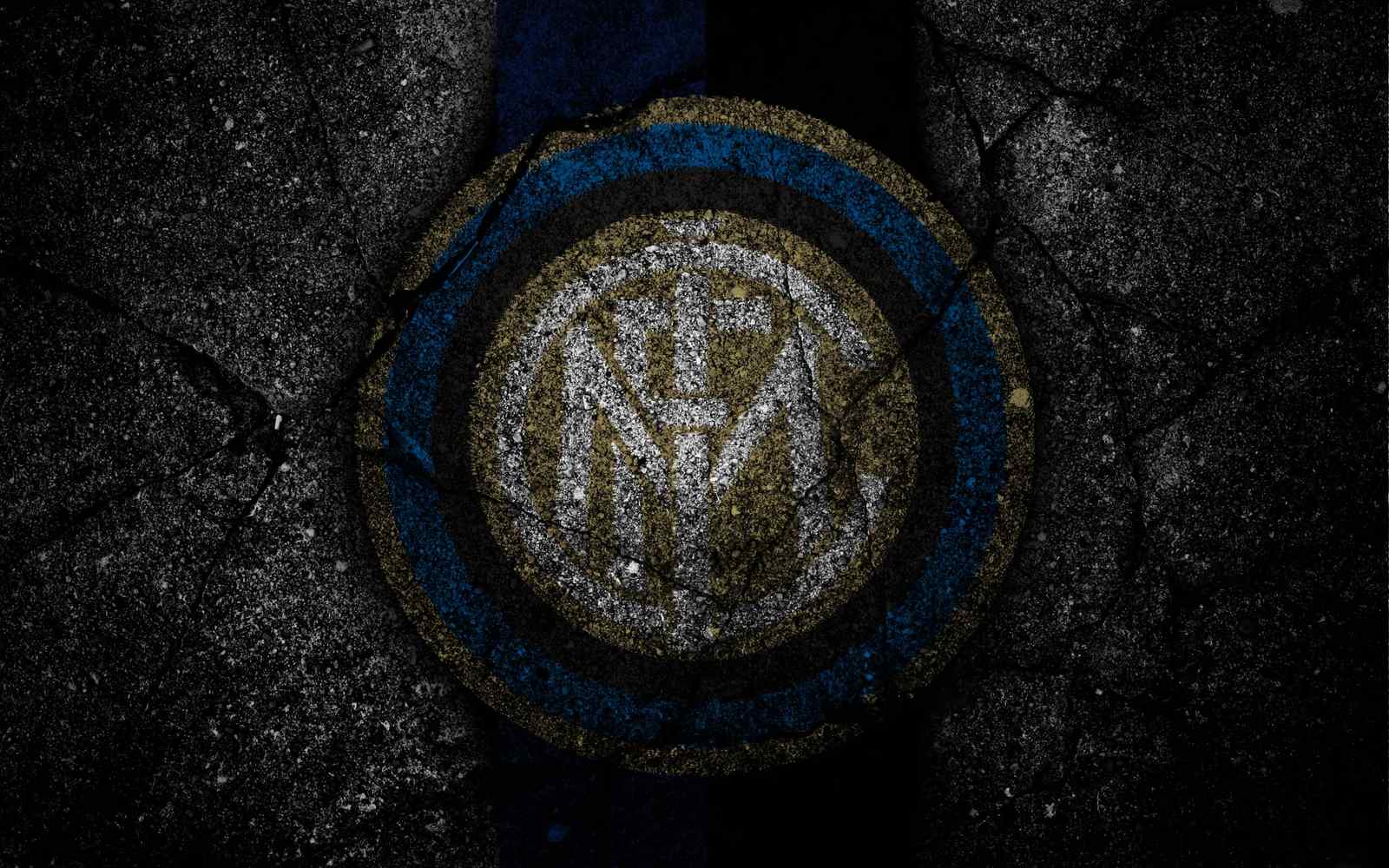 Inter Milan Cracked Grunge Logo Wall Art