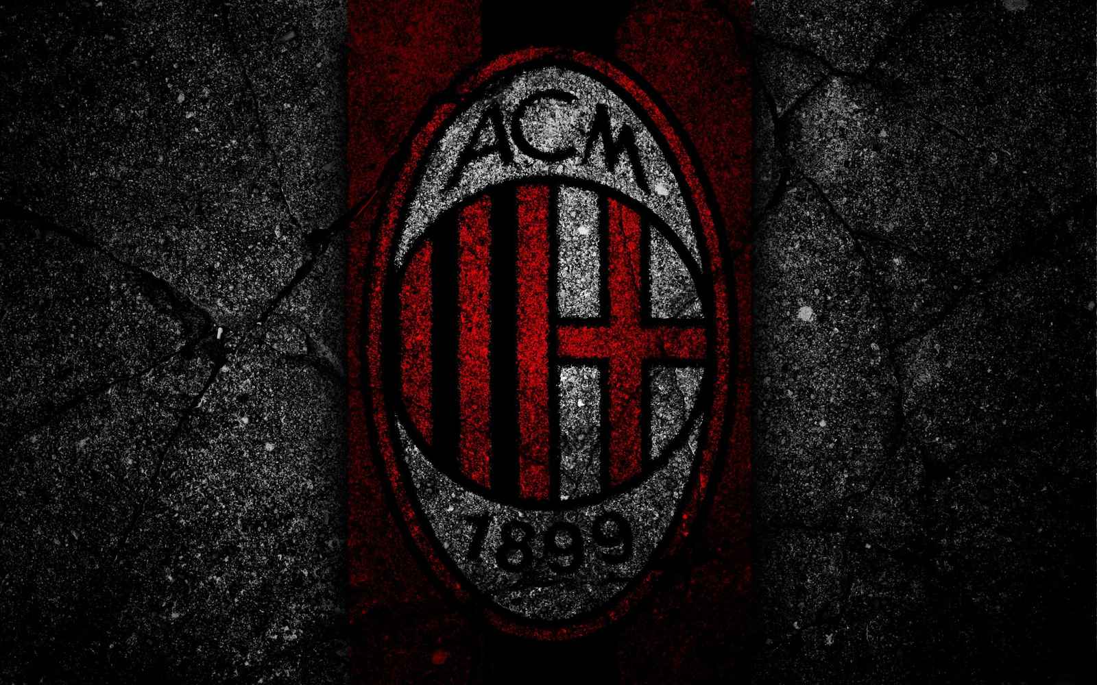 AC Milan Grunge Logo Wall Art