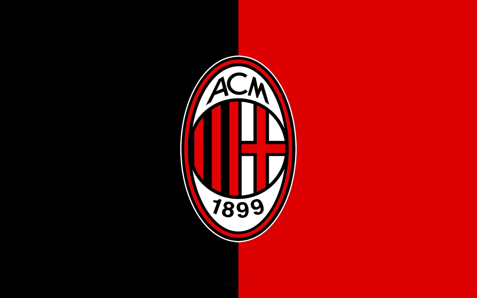AC Milan Logo Red & Black Wall Art