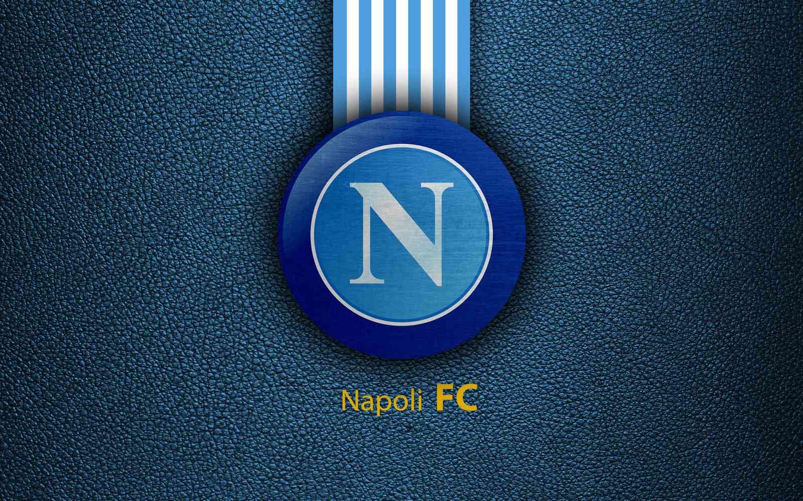 SSC Napoli Crest Blue Texture Wall Art