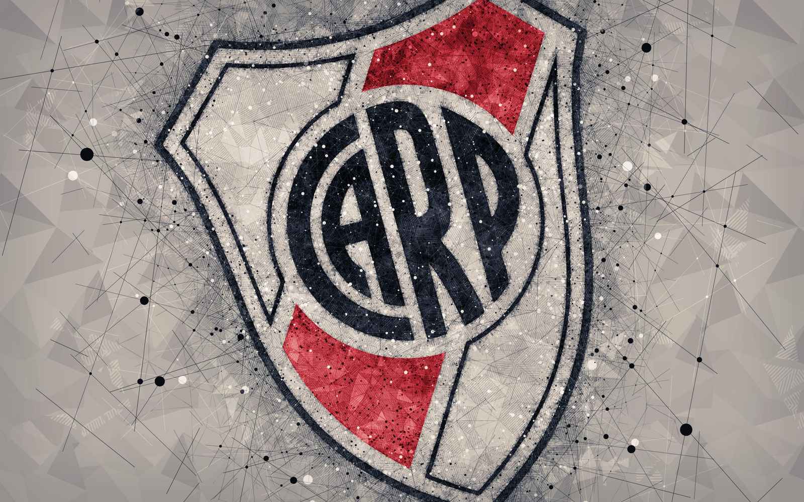 River Plate Abstract Logo Wall Art