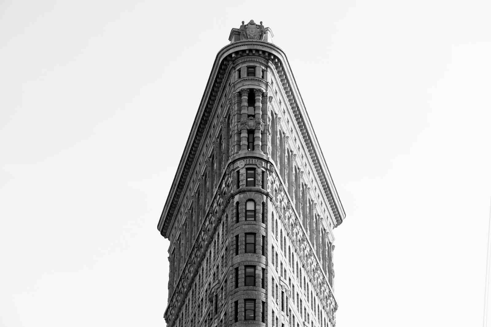 Iconic Flatiron Building NYC Black & White Wall Art