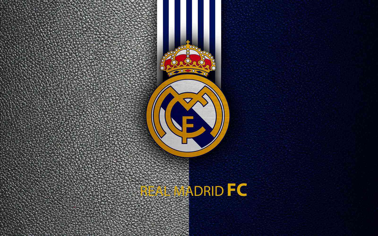 Real Madrid FC Crest Leather Texture Wall Art