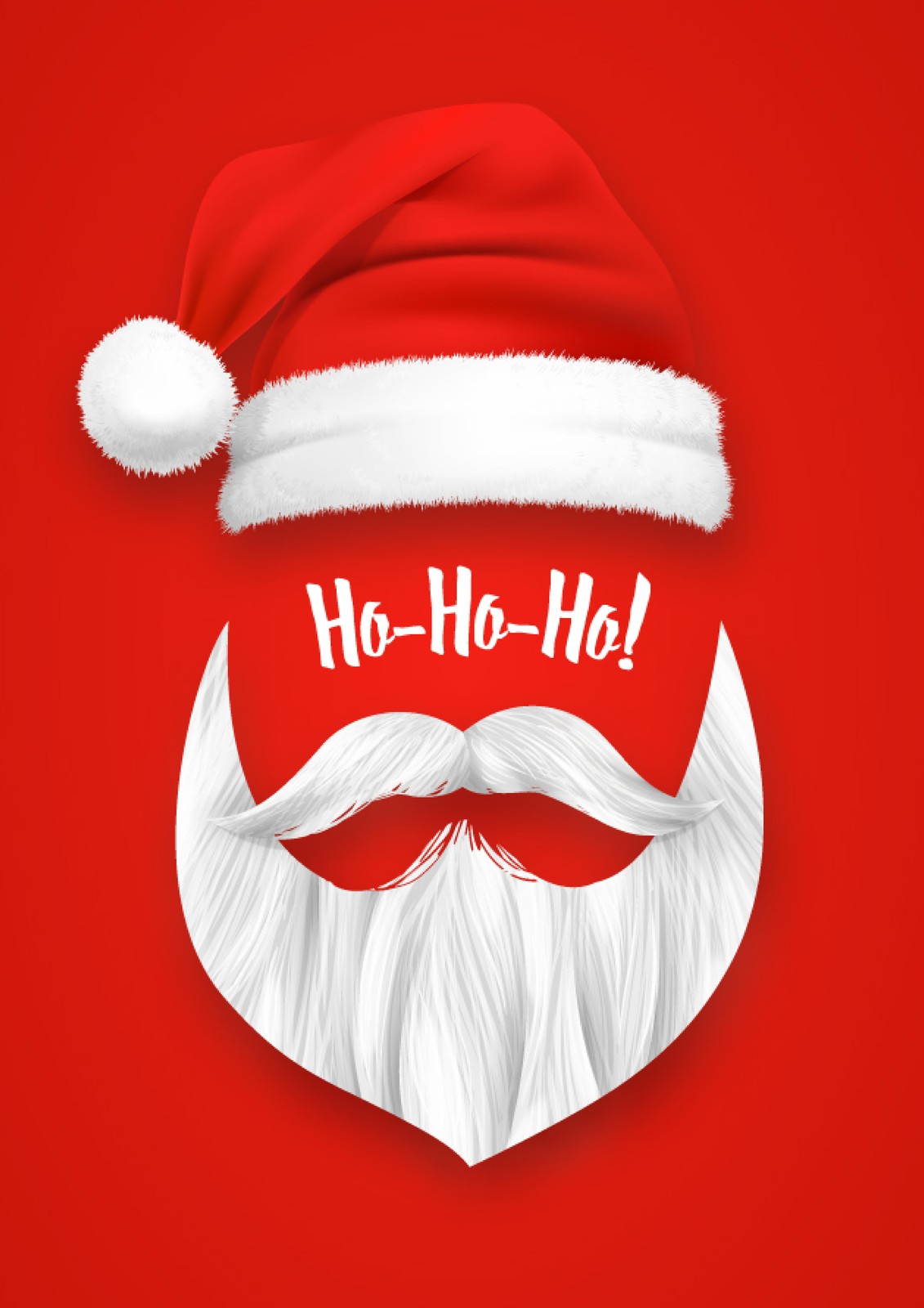 Festive Santa "Ho Ho Ho" Wall Art