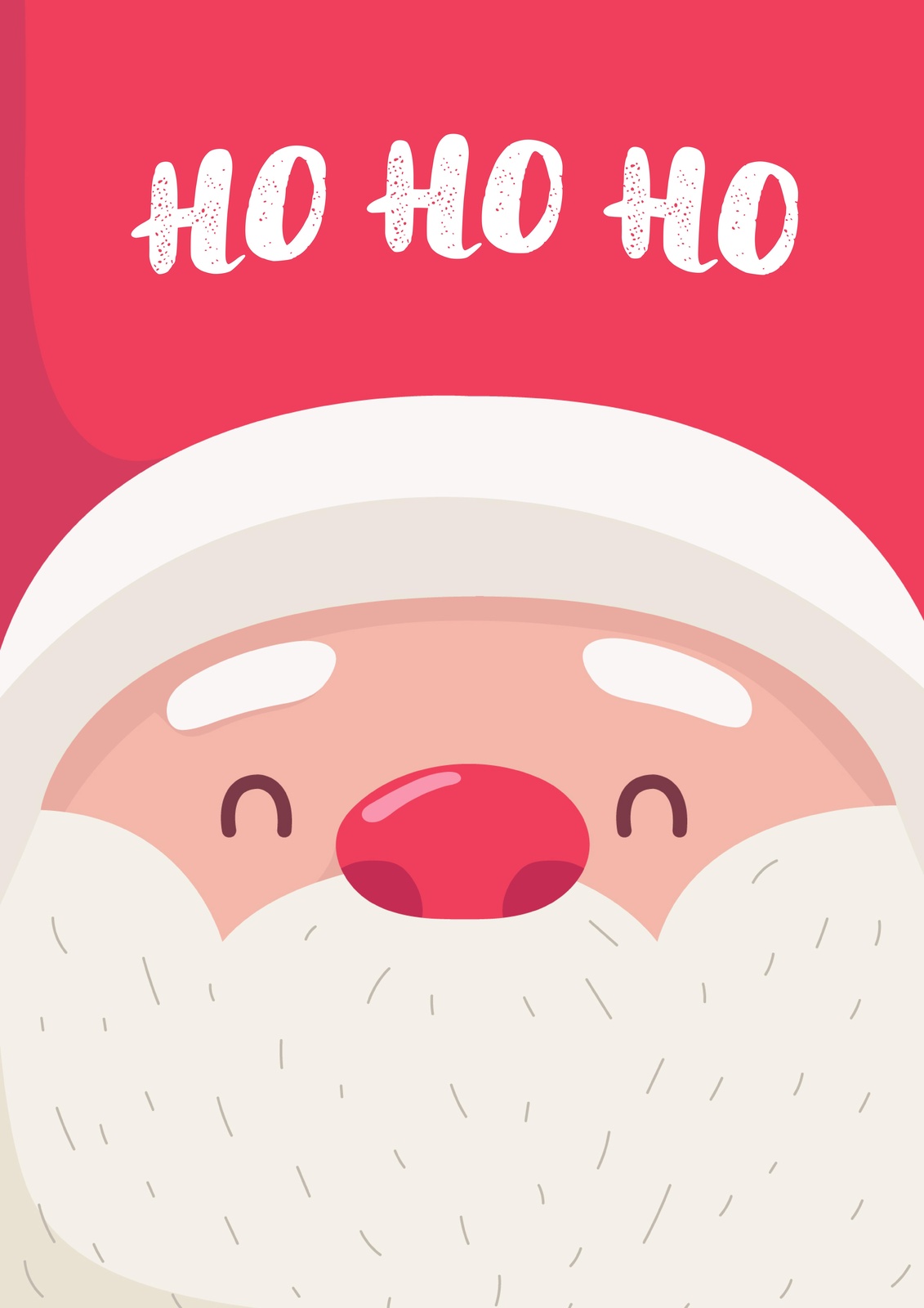 Ho Ho Ho Santa Face Christmas Wall Art