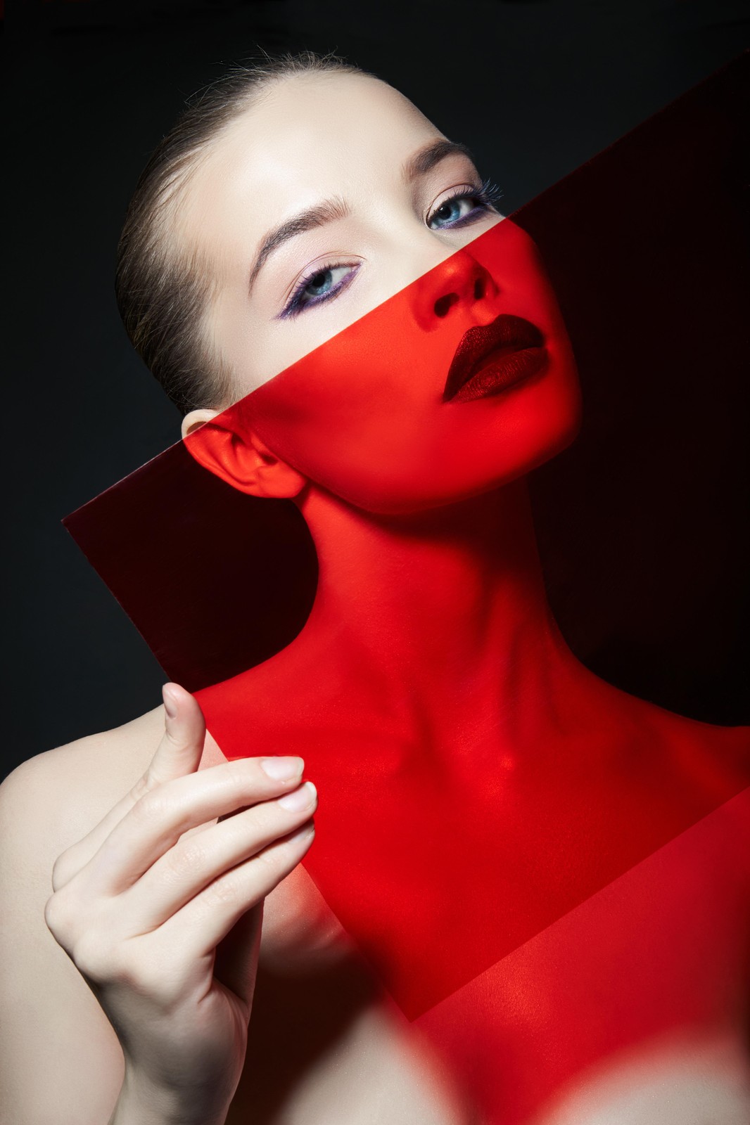 Bold Red Portrait Abstract Art Wall Art
