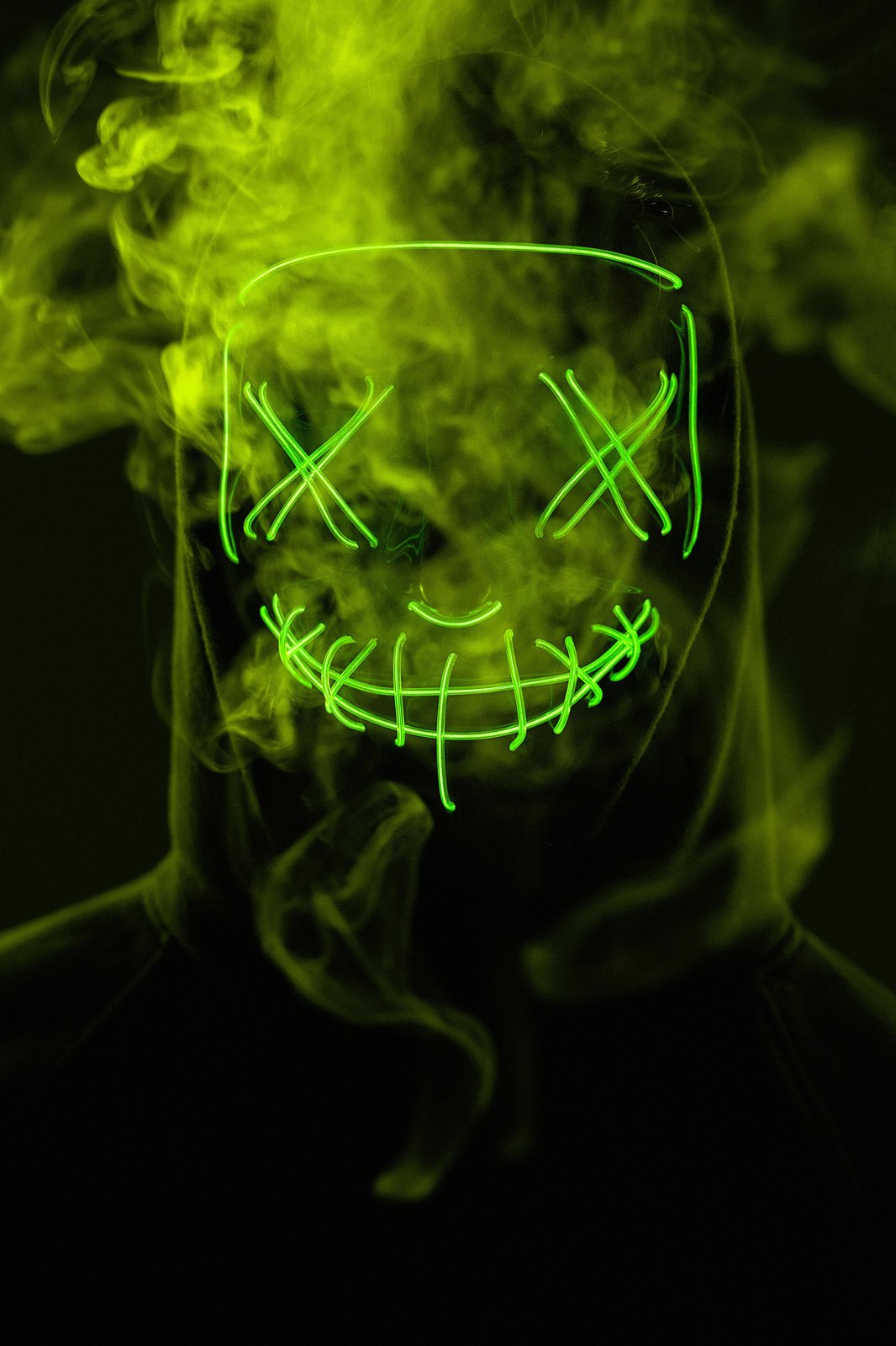 Neon Grimace Gas Mask Wall Art Wall Art