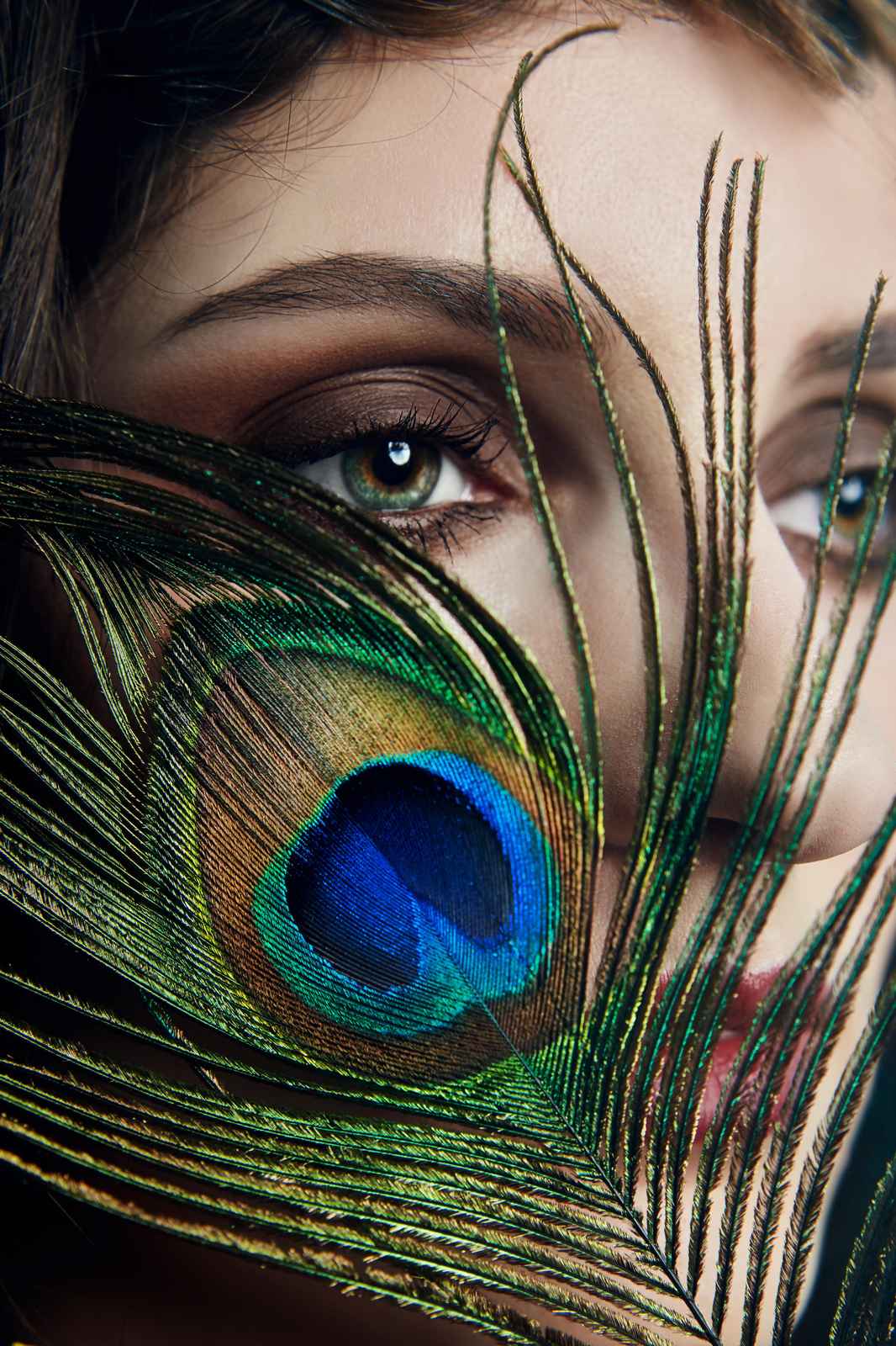 Mystic Peacock Eye Portrait Wall Art