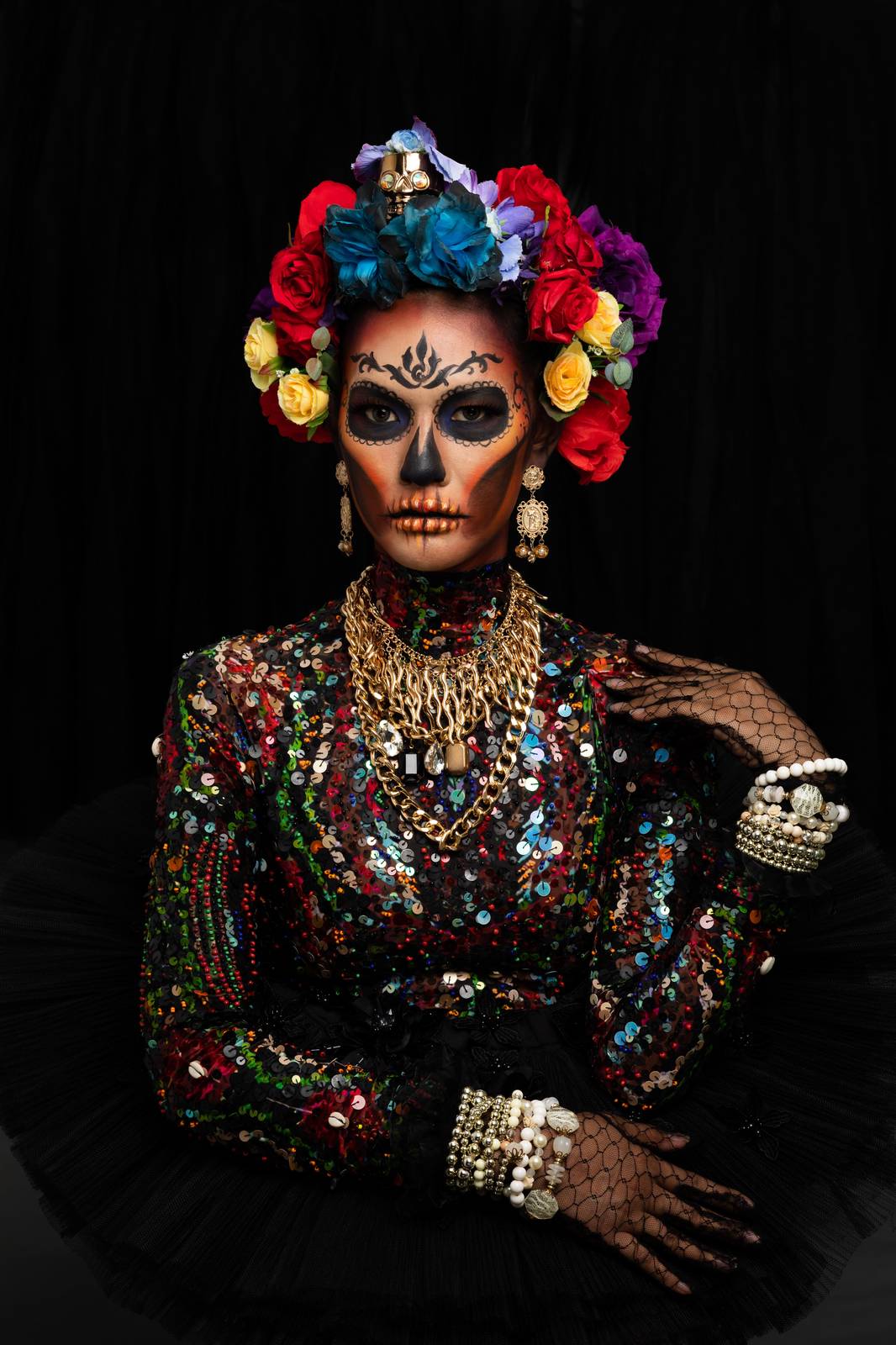 Day of the Dead Glamour Woman Wall Art