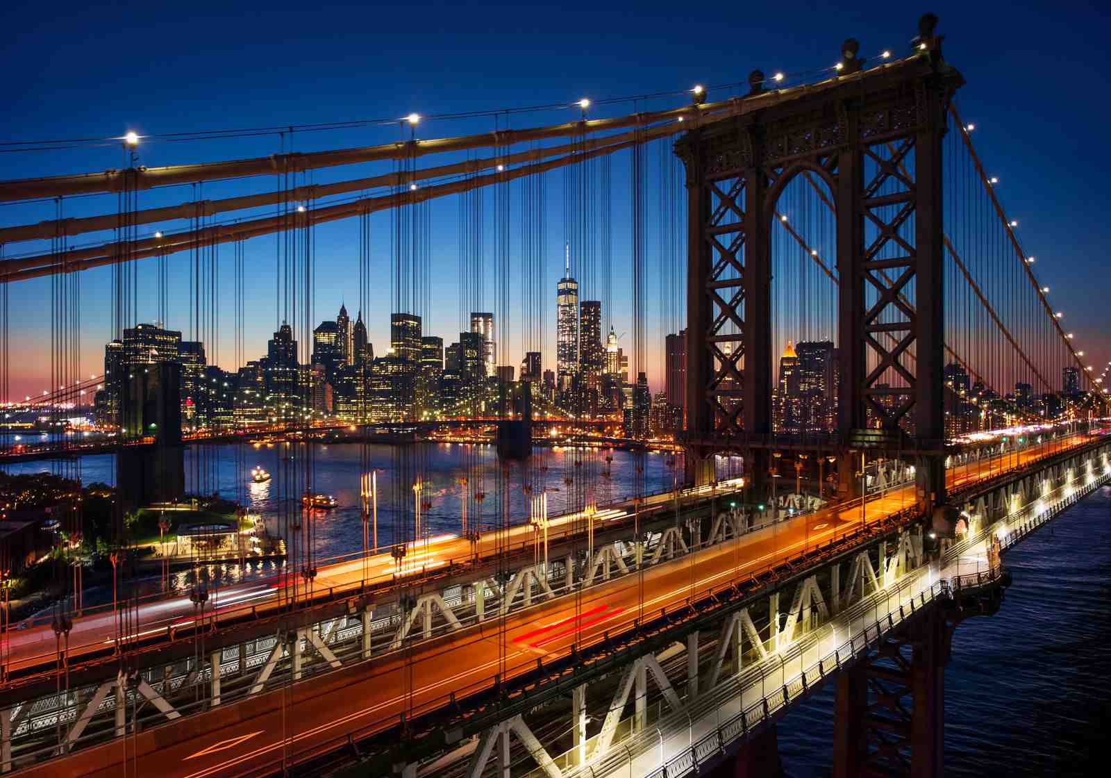 New York City Skyline at Dusk Wall Art