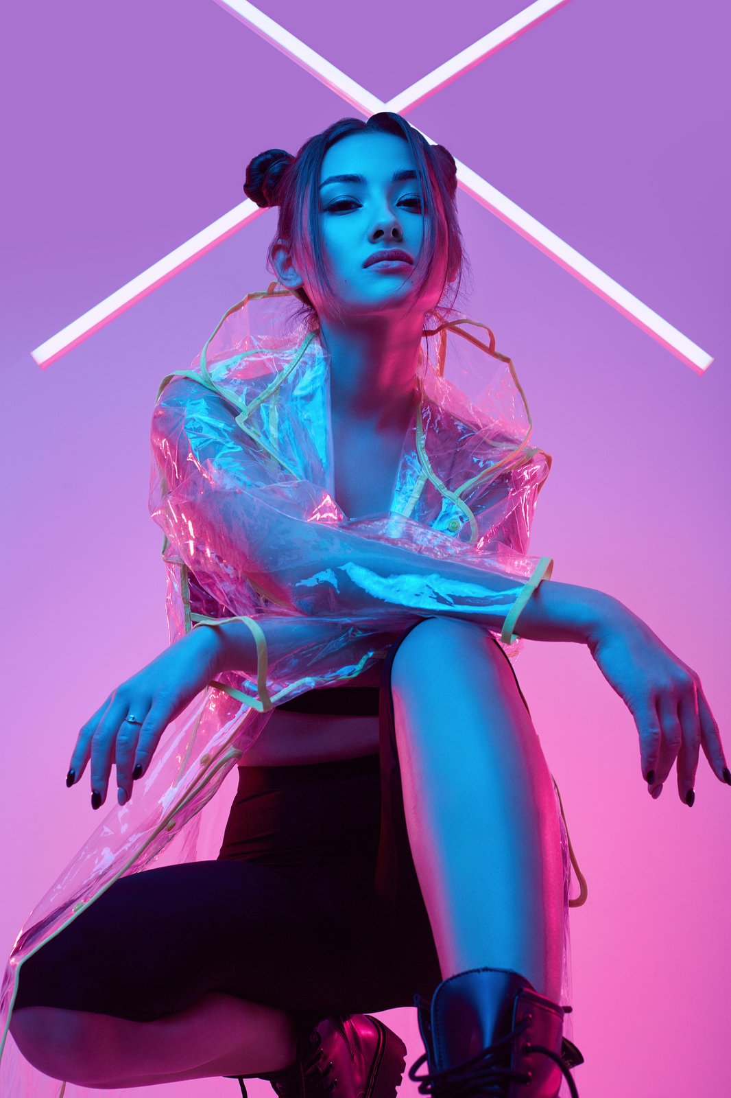 Vibrant Neon Pop Culture Portrait Wall Art
