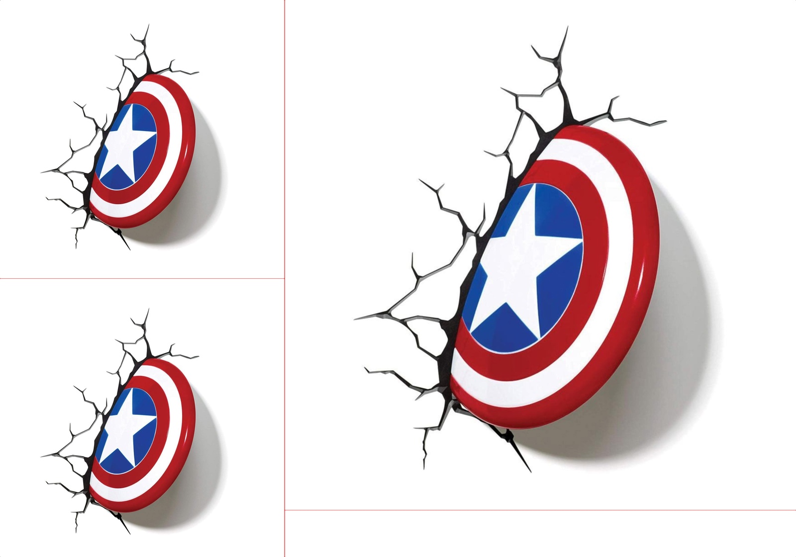 Captain America Shield Crack Wall Art