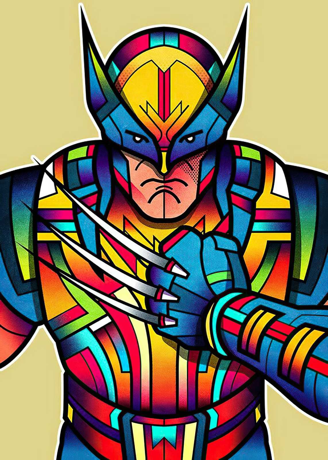 Vibrant Wolverine Pop Art Wall Art